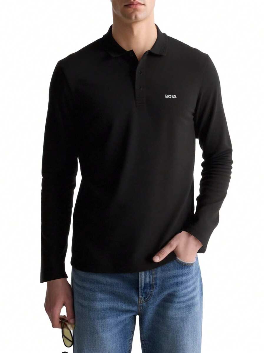 Hugo Boss Men's Polo Shirts Black - Negro - Ver 1