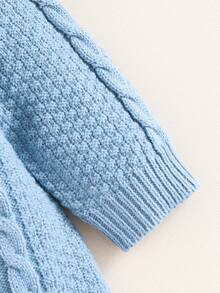 SHEIN Baby Casual Loose Long Sleeve Sweater Romper + Hat Fall Winter