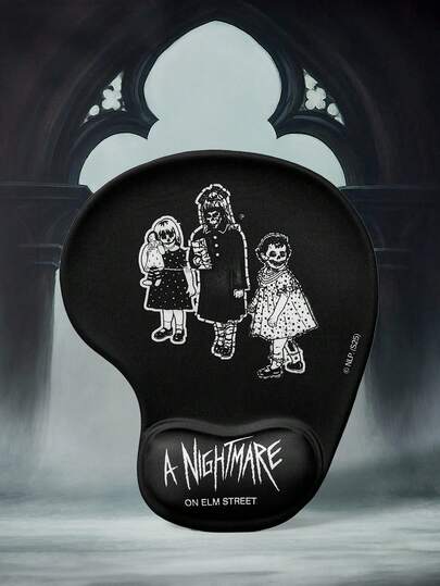 A Nightmare on Elm Street X ROMWE Tapis de souris antidérapant épais avec repose-poignet, motif graphique