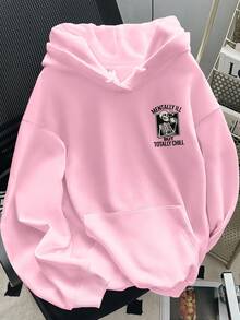 SHEIN Women's Halloween Drop-Shoulder Sweatshirt - Pink - View 2