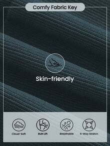 Seamluxe SHEIN Sport Women's Sports Leggings, Navy Yoga Leggings, Navy Blue Leggings, Leggings Tummy Control - Iron Gray - View 6