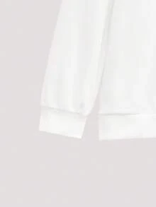 Open Phase STONE DISTRICT 男士极简印花圆领长袖卫衣，图案卫衣，学院风，套头衫，秋冬春夏皆宜 - 白色 - 查看 6