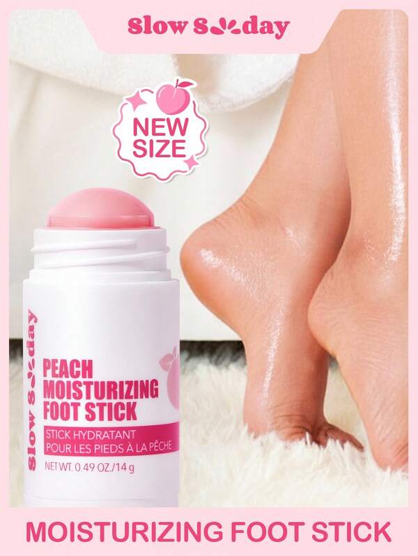 SlowSunday Barra hidratante de melocotón para el cuidado de los pies, spa para los pies, bálsamo para los pies, crema hidratante para los pies y las rodillas y el Body, nutre y suaviza, tamaño de viaje, K-Beauty, adecuado para el verano, Y2K, ideal para fiestas