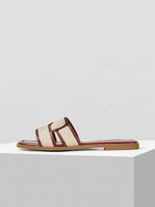 MOTF 女士时尚休闲舒适平底凉鞋 - 棕色 - 查看 2