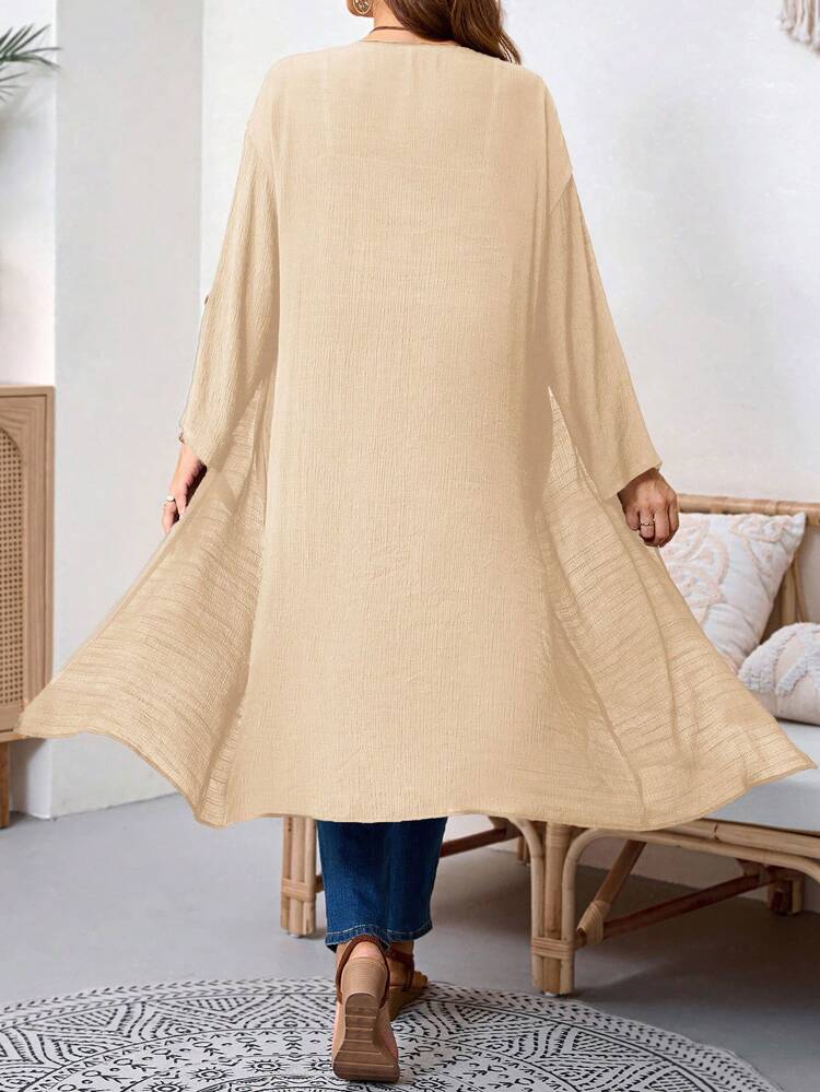 Plus Size Solid Color Pocket Casual Versatile Long Sleeve Jacket,Fall Clothes For Women Winter Autumn