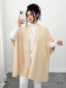 Elenzga Halloween Plus Size Cardigans Winter Fall Autumn - Apricot - View 7