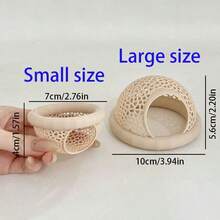 漂浮式斗鱼洞穴和虾类藏身处 - 多功能水族箱吊床、喂食环、斗鱼、鼠鱼和小水族箱的无压力休息场所