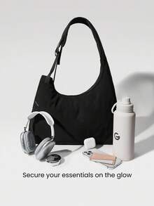 GLOWMODE 20升防水磁吸肩带拉链口袋可调节反光单肩包日常休闲 - 黑色 - 查看 2