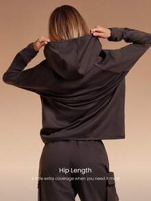 GLOWMODE X Discovery 美利奴羊毛舒适冲刺柔软保暖轻便可调节连帽衫美利奴羊毛混纺套头衫秋冬户外徒步日常运动服秋冬 - 巧克力棕 - 查看 2