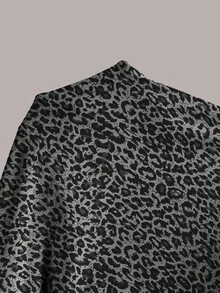 SHEIN EZwear Váy bó sát in họa tiết da báo cổ điển gợi cảm, phù hợp cho trang phục dự tiệc mùa hè - Nhiều màu - Xem 5