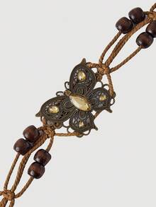 SHEIN MOD تنورة شبكية ذيل سمكة مطبوعة بطبعة الكاجو غير متماثلة وذات شق جانبي للنساء