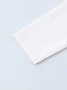 Áo thun cổ tròn tay dài màu trắng ôm sát dành cho nữ cỡ lớn - trắng - Xem 5