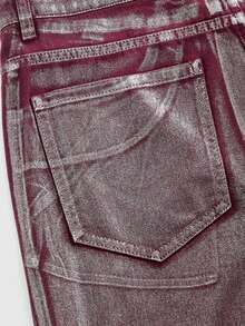 ROMWE MEN Street Life Men's Fashion Commuter Gradient Distressed Denim Jeans - Purple - View 11