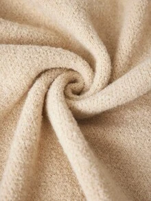Louniche Women's Elegant Texture, High-End Simple Open-Front Vest, Long Woolen Coat - Apricot - View 7