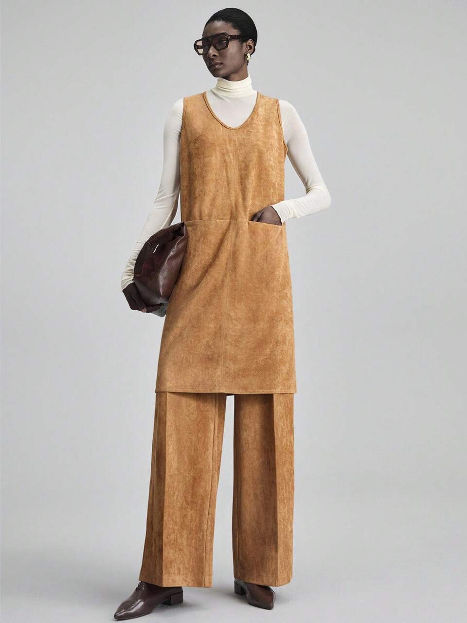 2025 Women's Camel Business Corporate Office Suit Pants,Elegant Wedding Guest Attire,Business Casual Commute Wear,Summer Autumn Winter Teacher Attire