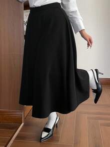 Dazy Plus 大码女式 A 字长裙，休闲和职业装，春秋季