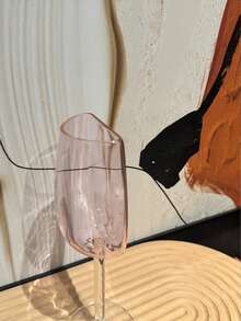 <今天只给我半杯>1 件创意水晶玻璃半红酒杯葡萄酒杯葡萄酒杯家用香槟杯半圆形杯身，礼物，情人节装饰，母亲节礼物，新年，圣诞节礼物，派对使用，高端咖啡厅用品，生日礼物，特别礼物