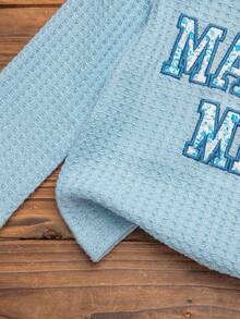 SHEIN Baby Girls' Floral Embroidered Long Sleeve Top, Fashion Spring/Autumn Fall Winter - Blue - View 3