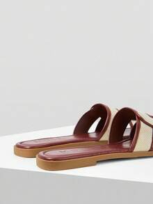 MOTF 女士时尚休闲舒适平底凉鞋 - 棕色 - 查看 4