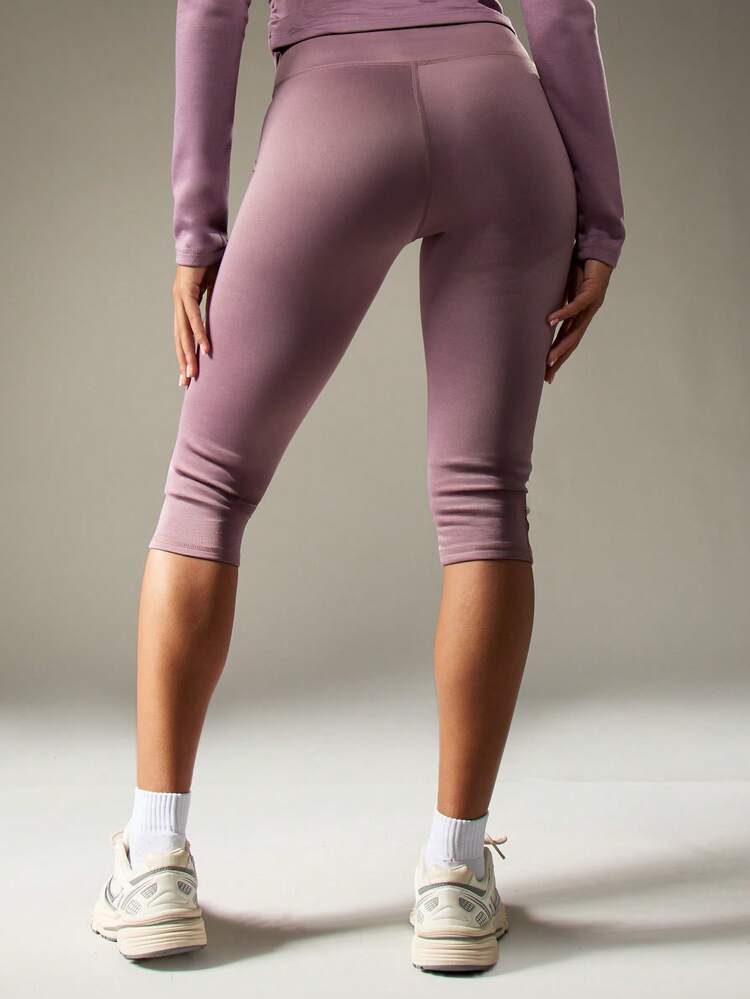 MISSGUIDED Legging Capri de Alta Performance com Bolso para Telefone, Absorção de Umidade, Calça Atlética para Corrida, Treinamento, Ioga, Respirável, Roupa de Exercício e Fitness