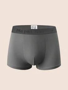 SHEIN paquete de 5 calzoncillos bóxer de unicolor con cintura con letras multicolor para hombres (suaves y cómodos) - Multicolor - Ver 5