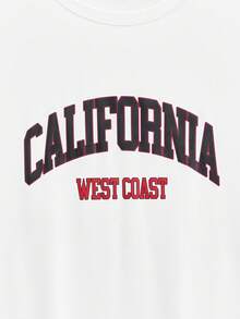 Open Phase STONE DISTRICT 男士口号与卡通人物印花圆领短袖休闲 T 恤 - 白色 - 查看 5