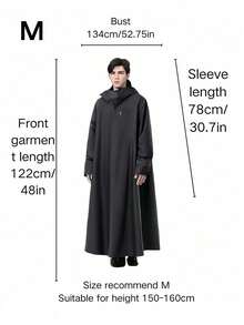 SHEIN 1 件防水雨披轻便可重复使用徒步连帽外套适合户外活动