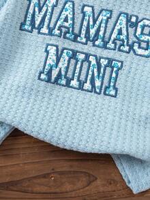 SHEIN Baby Girls' Floral Embroidered Long Sleeve Top, Fashion Spring/Autumn Fall Winter - Blue - View 8