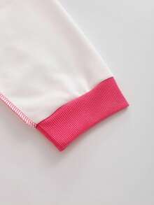 ROMWE MEN Street Life Felpa da uomo con patchwork, contrasto di colori e orlo sfilacciato, adatta per l'autunno