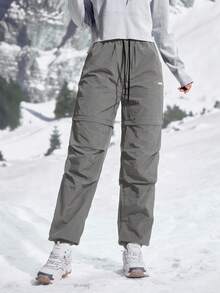 In My Nature 女式休闲宽松抽绳登山裤 - 深灰色 - 查看 10