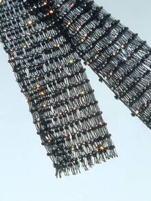 EgrlEra 女士水钻渔网短款上衣，适合酒吧、派对、音乐节 - 彩色 - 查看 3