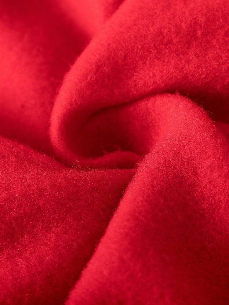 2pcs/Set Baby Boy Fashion Minimalist Star & Letter Print Brooklyn Hoodie Sweatshirt And Pants Set, Suitable For Outings In Autumn/Winter - Red - View 5