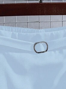 GlowEve Chân váy đuôi cá trơn màu thanh lịch dành cho nữ, thích hợp để đi làm - Màu xanh bạc hà - Xem 4