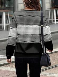 EMERY ROSE 女士休闲前半拉链圆领运动衫 - 白色 - 查看 2