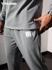 Acti Log 男士时尚修身拉链夹克套装 - 深灰色 - 查看 7