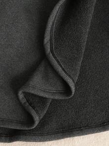 SHEIN 2pcs Tween Girls Casual Thickened Loose Drop Shoulder Asymmetrical Hem Los Angeles Letter Graphic Sweatshirt & Leggings Set, Autumn/Winter Fall