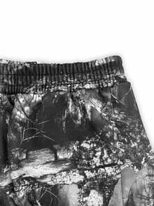 INAWLY 2 件女式秋季时尚枝叶印花连帽衫和运动裤套装