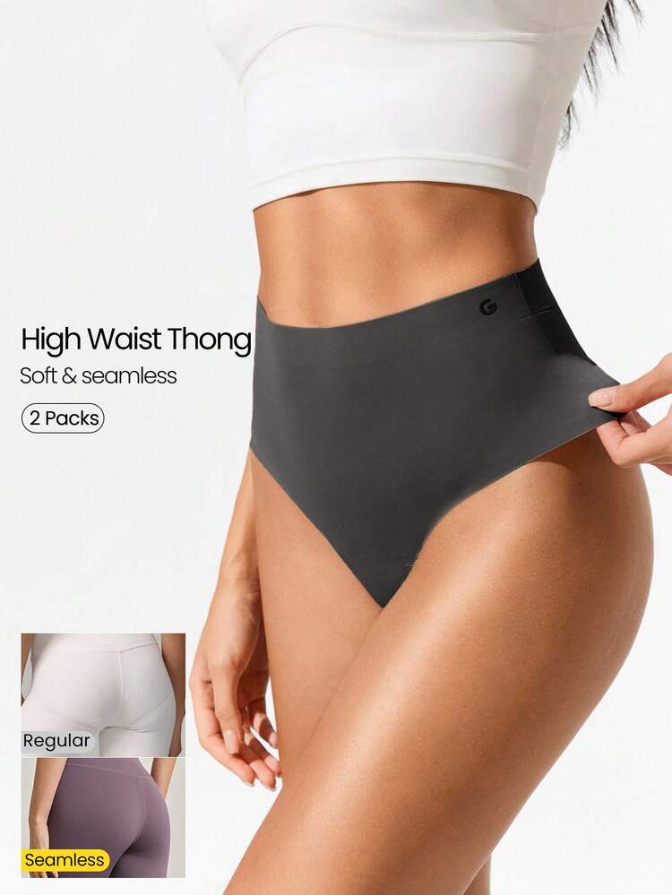 2 paquets de culottes sans couture légères, respirantes et absorbantes à taille haute, idéales pour le quotidien et l'entraînement