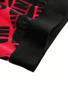 Halloween Funny Print Mummy Ghost Lace-Up Warning Halloween Party Teenager Boys Mid-Length Boxer Briefs Underwear - Black - View 3