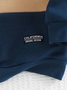 Cozy Pixies Felpa girocollo a maniche lunghe con colori a contrasto per bambino, versatile e confortevole in autunno/inverno