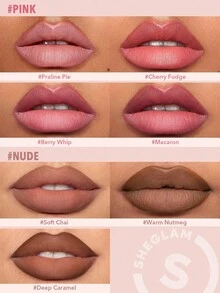 SHEGLAM Glam 101 Lippenstift & Liner Duo-Macaron 2-in-1 matter doppelseitiger Lipliner Lippenstift Stift, hochpigmentiert, langanhaltend, glatt, leicht zu tragen, Lippen Make-up in Rosa und Braun, Marken Beauty Make-up Kosmetik für Frauen und Mädchen, perfekt für Herbst und Winter, ideal für Y2K, festliche Mode, geeignet als Geburtstagsgeschenk, Halloween Party, beste Farbe - Verschiedenfarbig - Übersicht 7