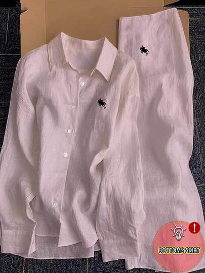 INAWLY Women's Casual Long Sleeve Top And Pants Two Pieces Set