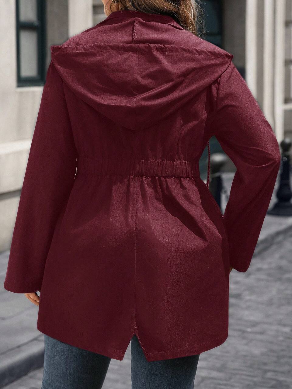 Plus Size Solid Color Casual Breathable Zip-Up Long Sleeve Coats In Fall/Winter Winter Clothes For Women  Fall Clothes For Women