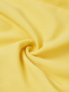 Ellevyn Women's Elegant Cream Yellow Pleated Hem Dress - Yellow - View 12