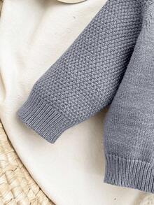 SHEIN Neugeborenen Baby Lässig Langarm-Oberteil, Hose und Mütze Komplett-Set für Herbst und Winter, Mädchen