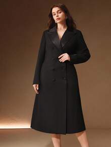 Anewsta Plus Size Women High-Quality Elegant Fashion Outerwear, Suitable For Parties And Events