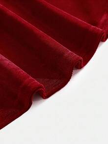 Pitira Tween Girls Beaded Detail Fitted Mini Dress, Leg Of Mutton Sleeves Long Sleeves, Autumn And Winter Dress, Halloween, Christmas, Party, Sun Hem Dress, Gorgeous,Christmas Dress - Red - View 3