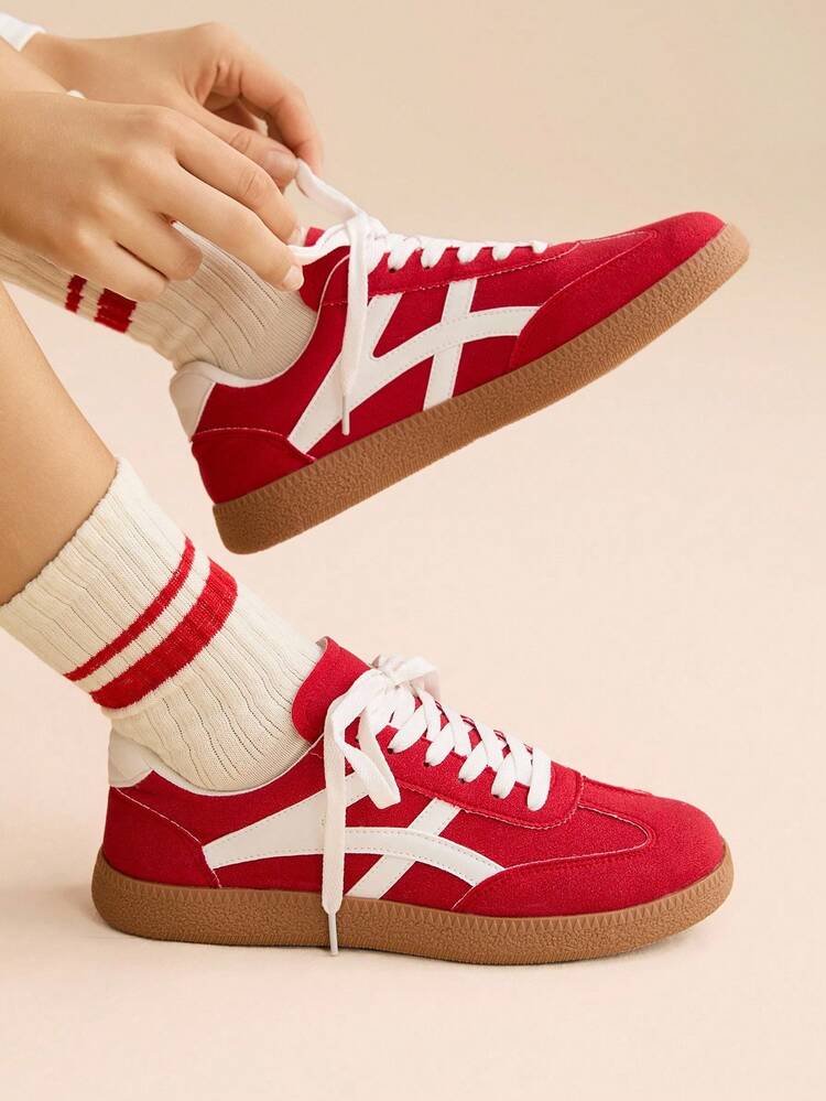 CUCCOO EASI Women's Beige Casual Sporty Sneakers For Christmas
