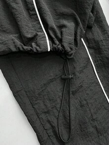 Sport MetroGents 男式撞色条纹松紧腰抽绳休闲宽松运动裤