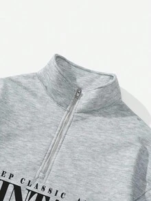 Attitoon 女士宽松半拉链高领复古汽车印花羊毛卫衣，适合秋冬季、Y2K 和街头风格